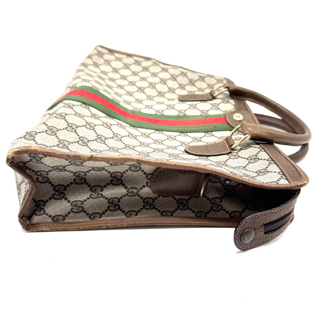 GUCCI オールドグッチ ビジネスバッグ ハンドバッグ シェリーライン GG