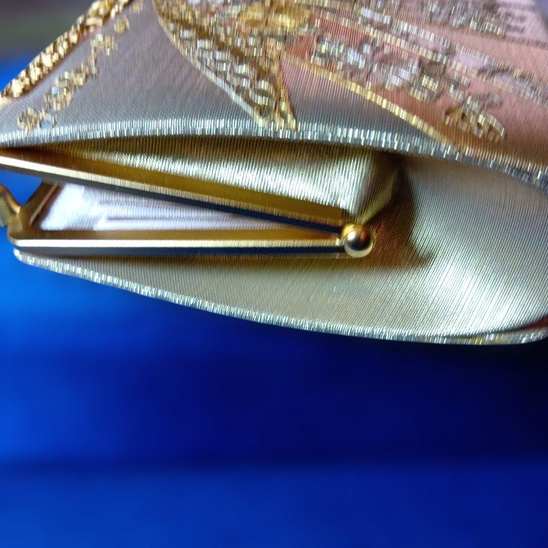 伊と忠　金色花柄刺繍和装用バッグと草履セット