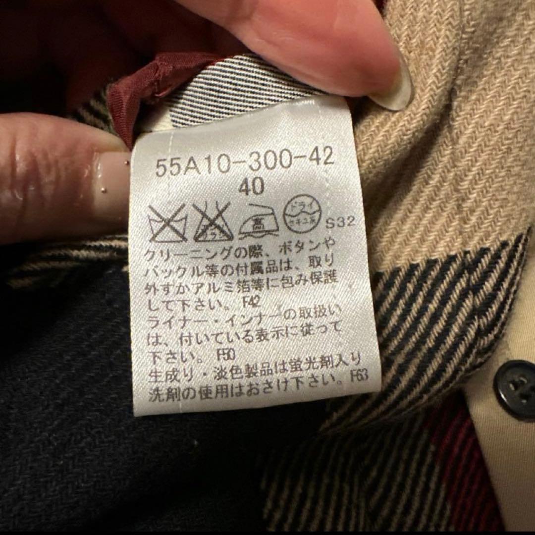 【美品】　ブルーレーベルクレストブリッジ トレンチコート　ライナー付き Lサイズ