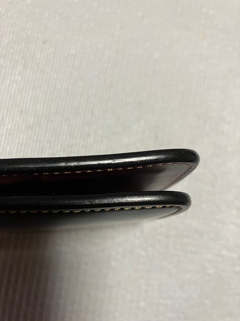 WILDSWANS 二つ折り財布 ウィングス ブラック&バーガンディー