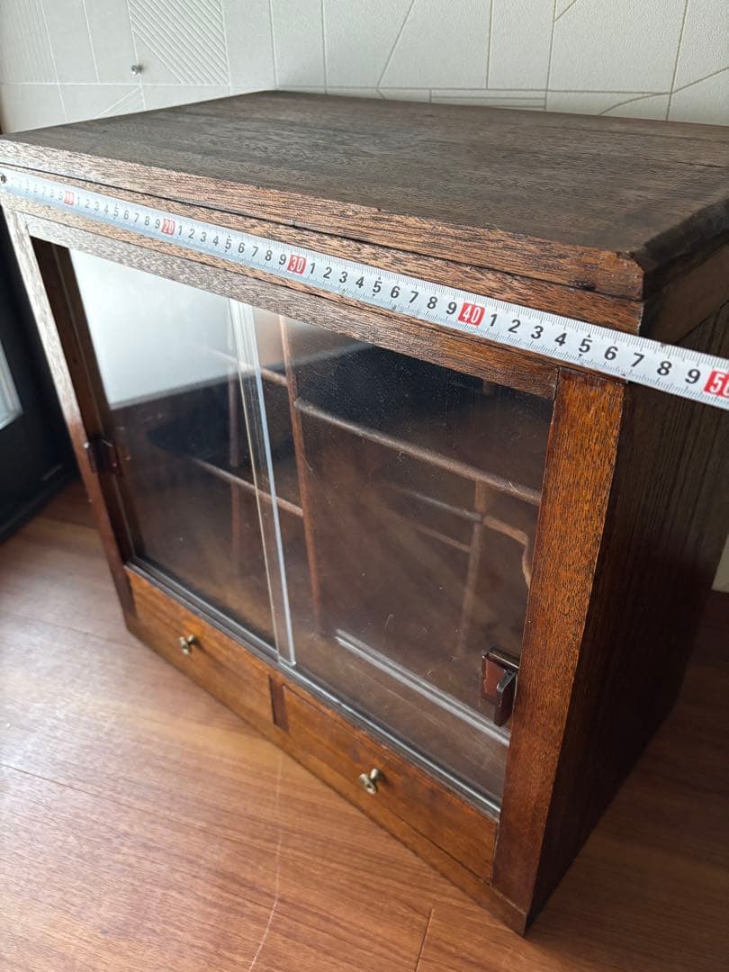 ロ*コ様 古道具　飾り棚　卓上引き戸付きキャビネット