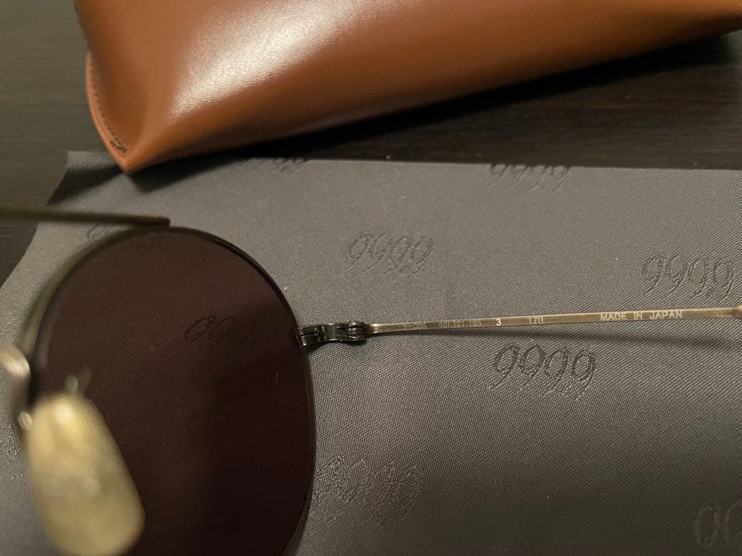 999.9 フォーナインズ feelsun ラウンドサングラス 純正ケース付き