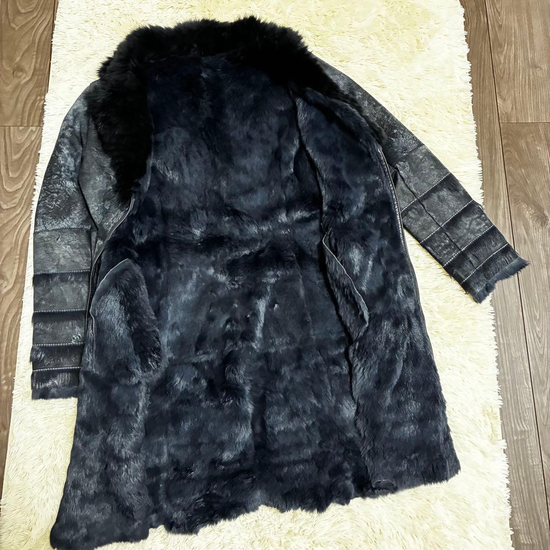 Rusty Rouge 兎革 スペインラビット ブルーフォックス 毛皮 コート