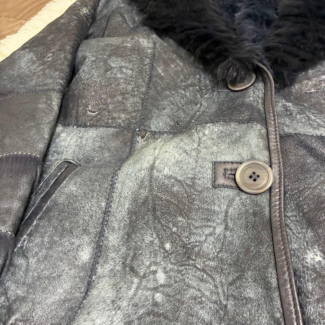 Rusty Rouge 兎革 スペインラビット ブルーフォックス 毛皮 コート