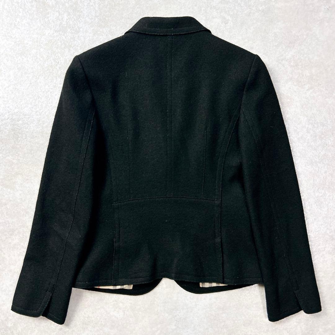 バーバリーロンドン　アンゴラ混　ノバチェックウールジャケット　2つ釦　40 L