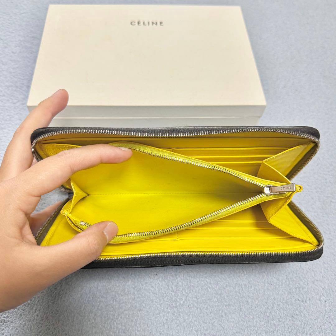 ✨正規品✨ セリーヌ CELINE 長財布 シボレザー　シルバー金具