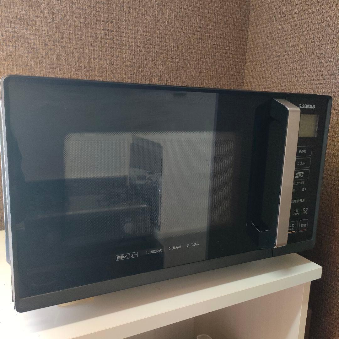IRIS OHYAMA 単機能電子レンジ 黒
