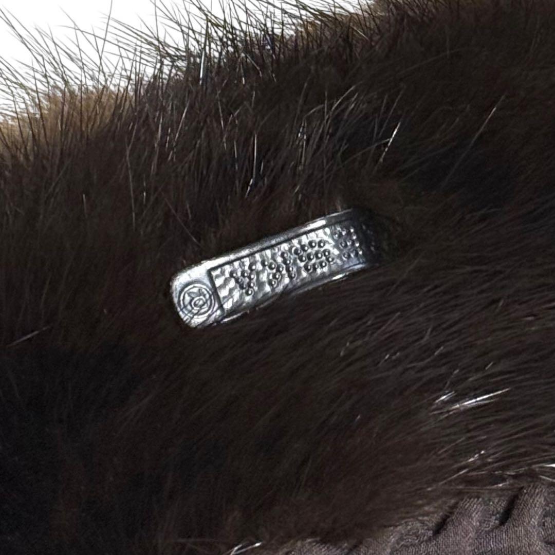 【新品】BLACK GRAMA ミンク ファーコート 毛皮 光沢 艶 着丈112