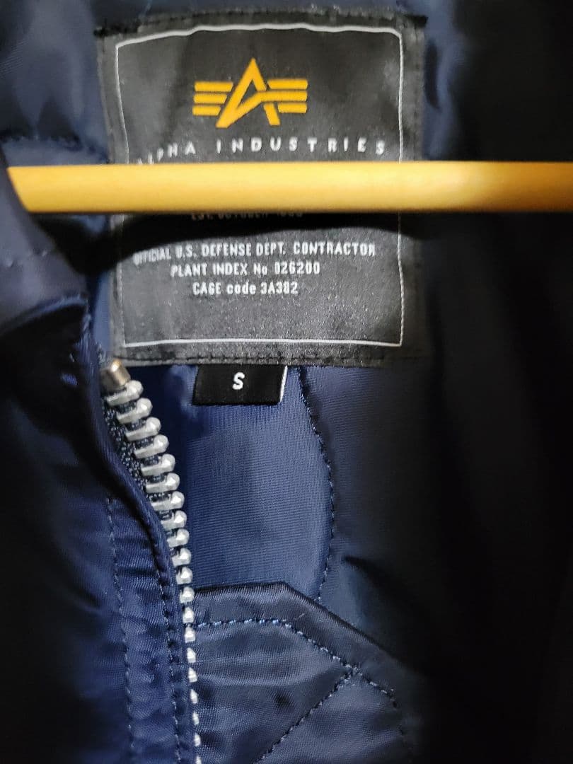 アルファインダストリーズ CWU-45P フライトジャケット ネイビー S