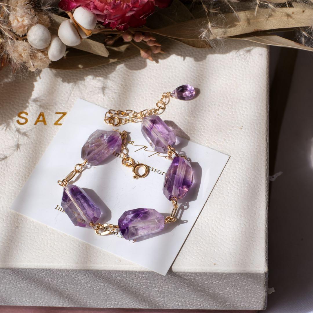 mari53 ♦︎14kgf大粒エレスチャルクォーツブレスレット