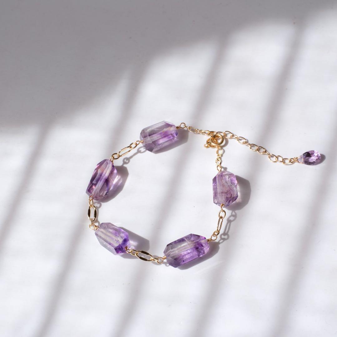 mari53 ♦︎14kgf大粒エレスチャルクォーツブレスレット