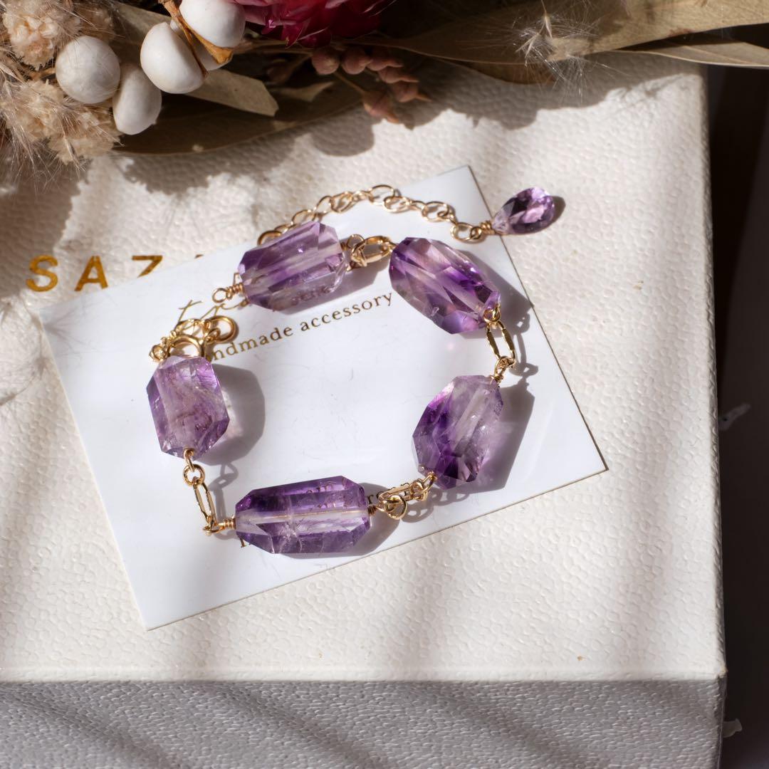 mari53 ♦︎14kgf大粒エレスチャルクォーツブレスレット