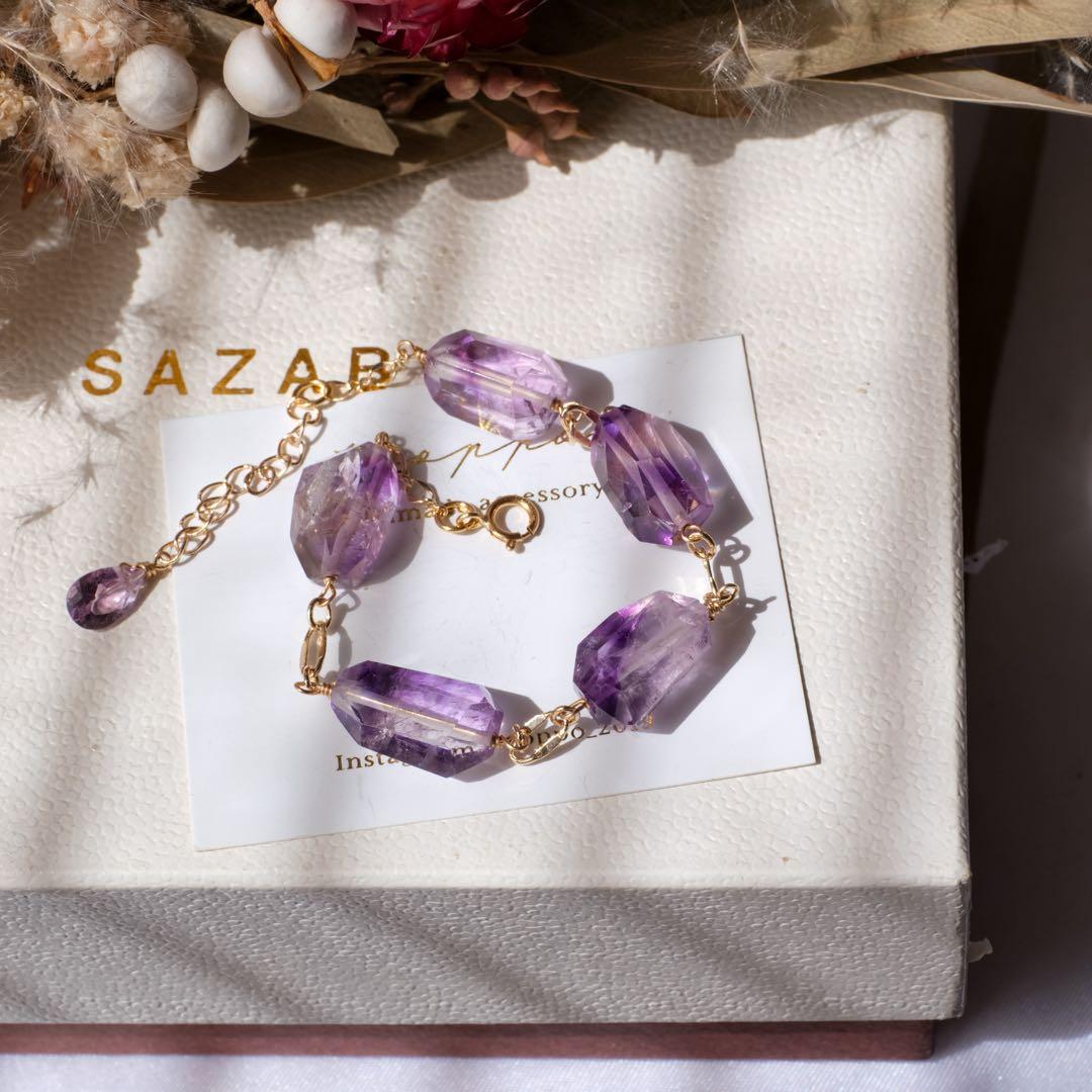 mari53 ♦︎14kgf大粒エレスチャルクォーツブレスレット