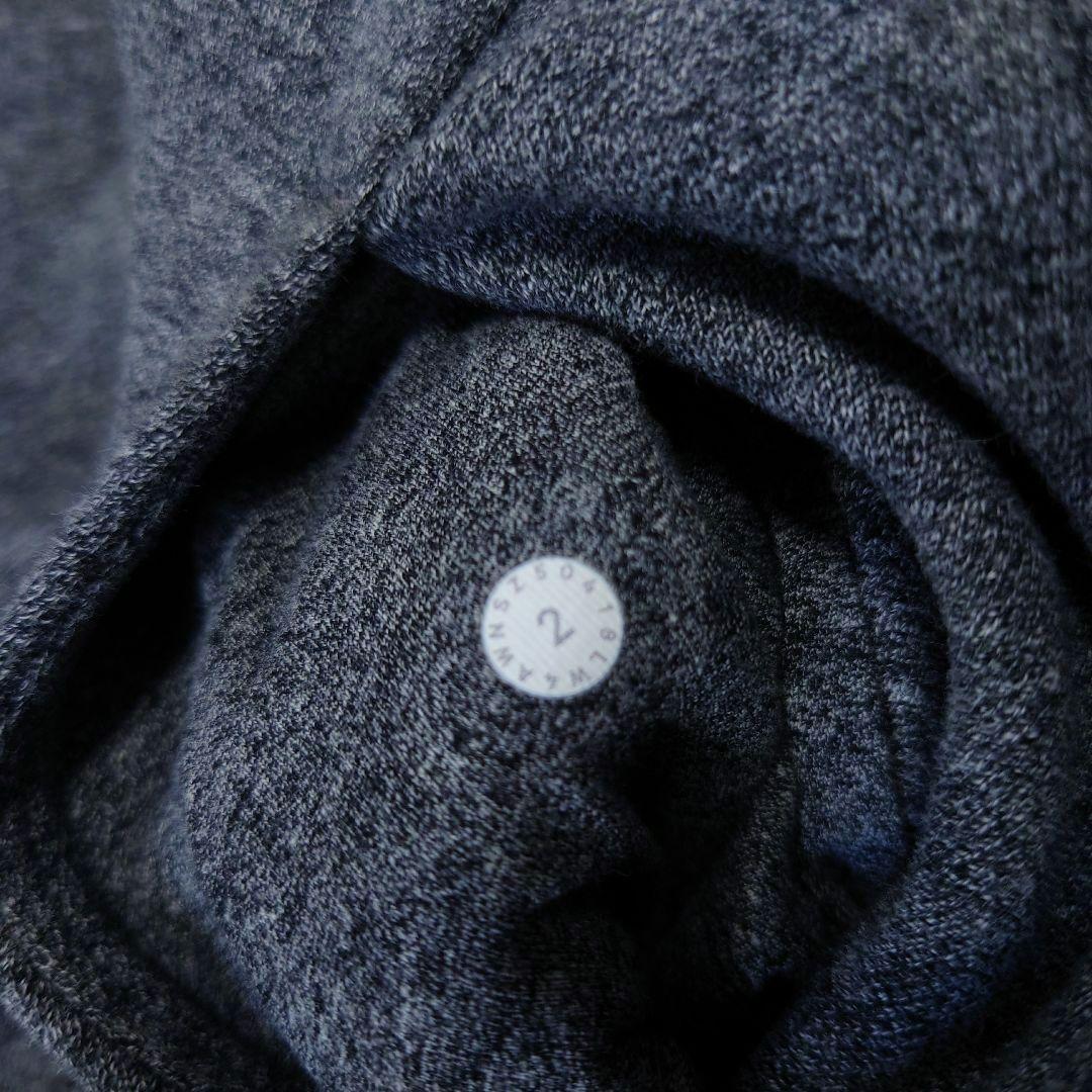 極美品 lululemon ジップアップパーカー ハイネック グレー 刺繍ロゴ