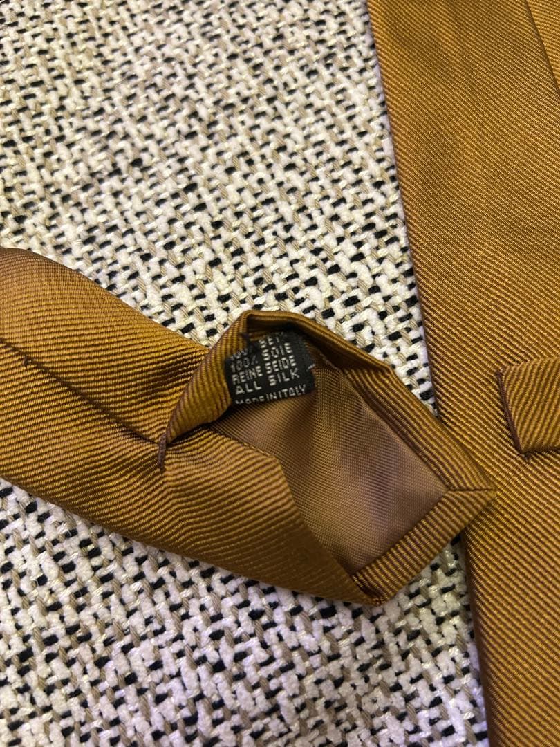 E.Marinella マリネッラ　シルクネクタイ　キャメル