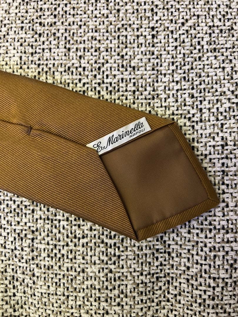 E.Marinella マリネッラ　シルクネクタイ　キャメル