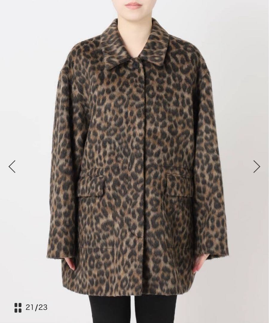 【新品・タグ付き・完売品】Bellandi レオパードコート　2WAY 付け襟
