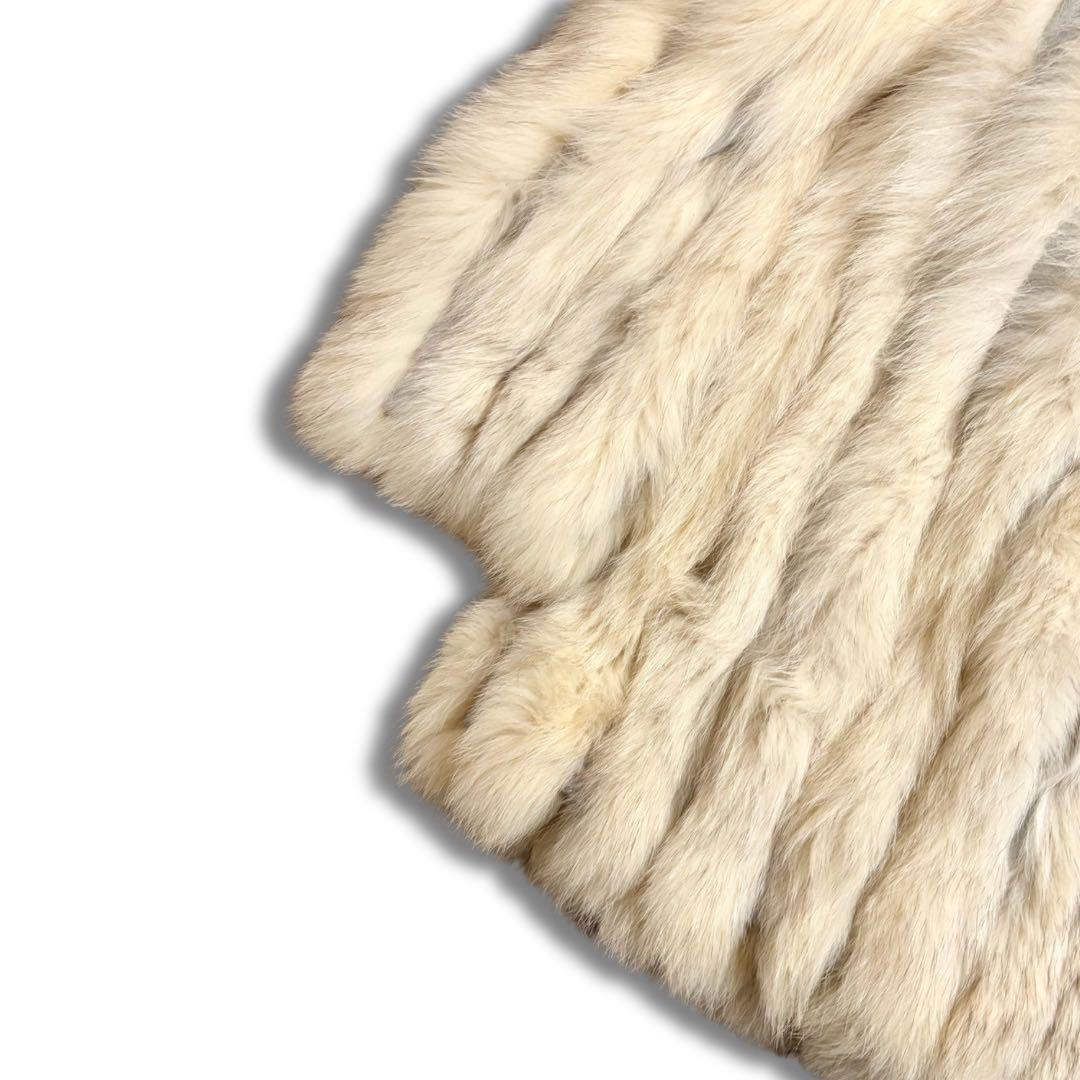 美品✨ブルーフォックス リアルファーコート 本毛皮 青狐 毛並み◎ ふわふわ