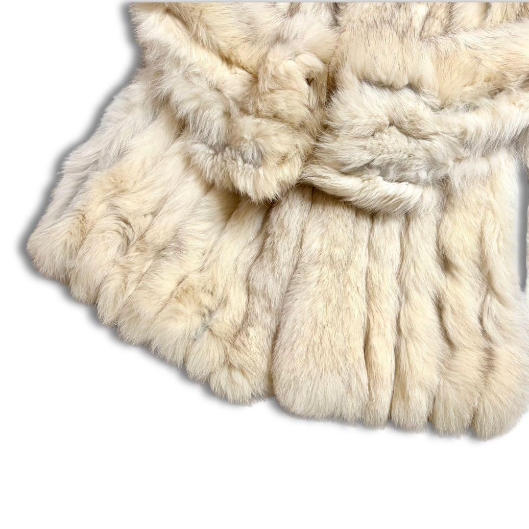 美品✨ブルーフォックス リアルファーコート 本毛皮 青狐 毛並み◎ ふわふわ