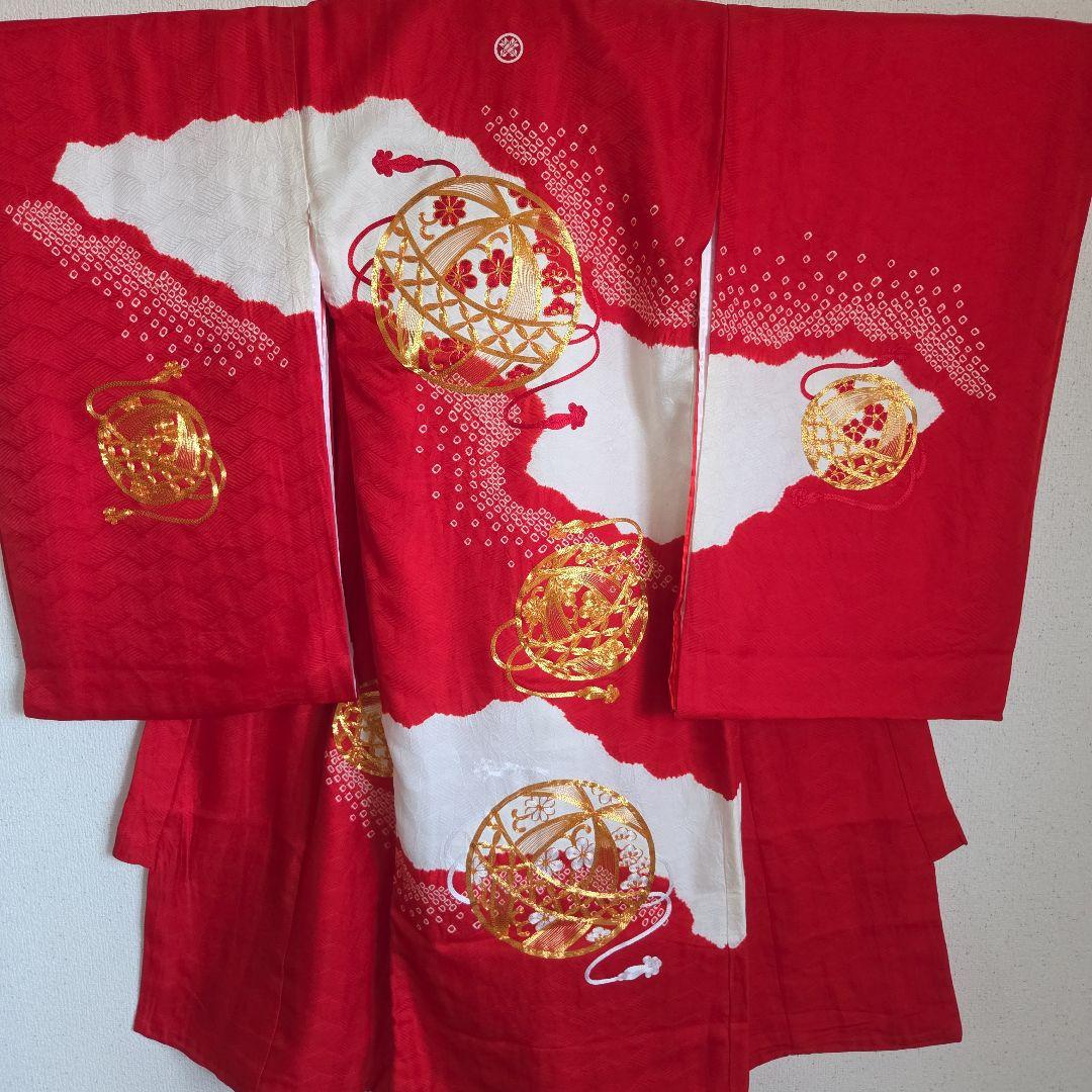 No18 正絹 　女の子お祝い着物　産着　長襦袢付き　七五三