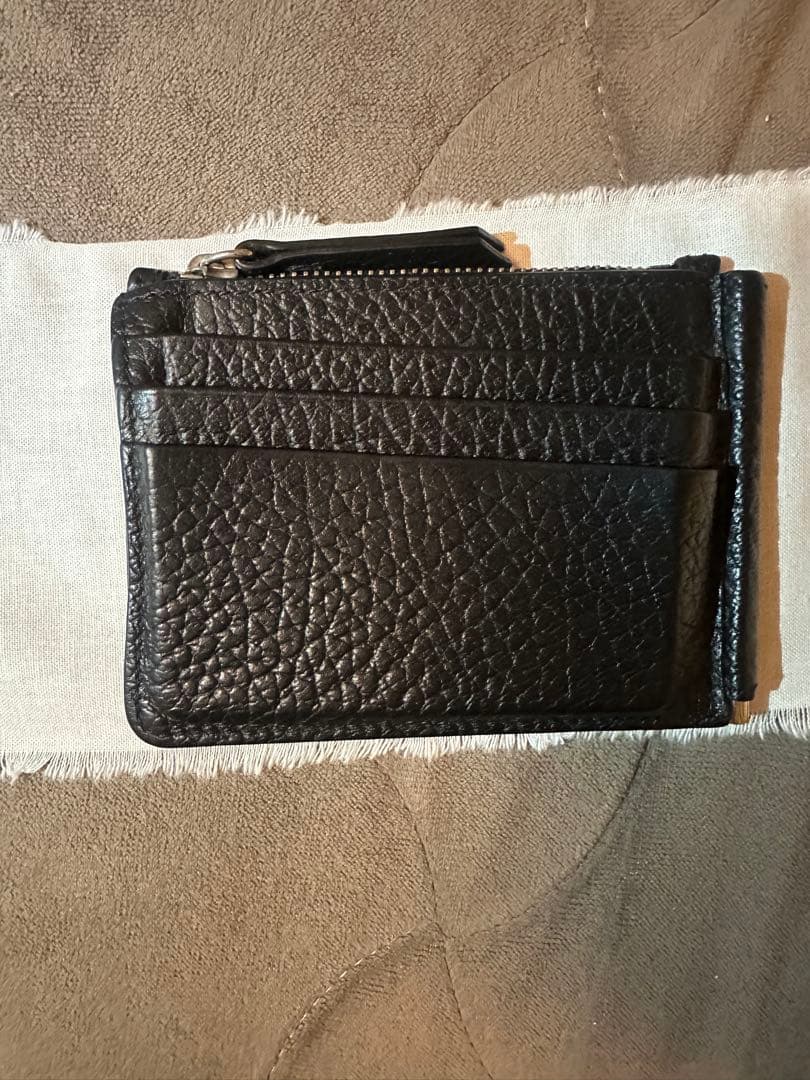 【状態良好】メゾンマルジェラ マネークリップ ウォレット 折り財布 ブラック