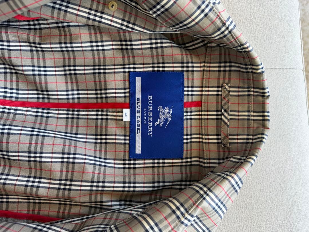 希少　美品　バーバリーブルーレーベル　チェックトレンチコート　40 大幅値下げ