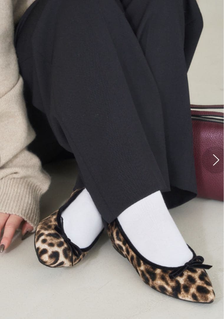 美品！BAILAモデル絵美里さんコラボ ルタロン レオパードポインテッドパンプス