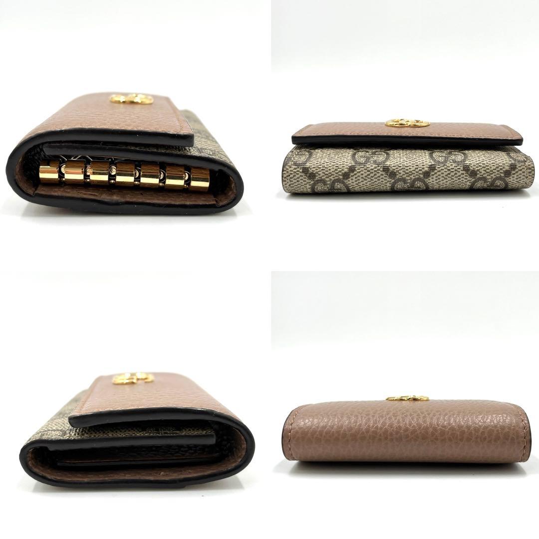 【未使用保管品】グッチ 6連キーケース マーモント GGスプリーム ベージュ