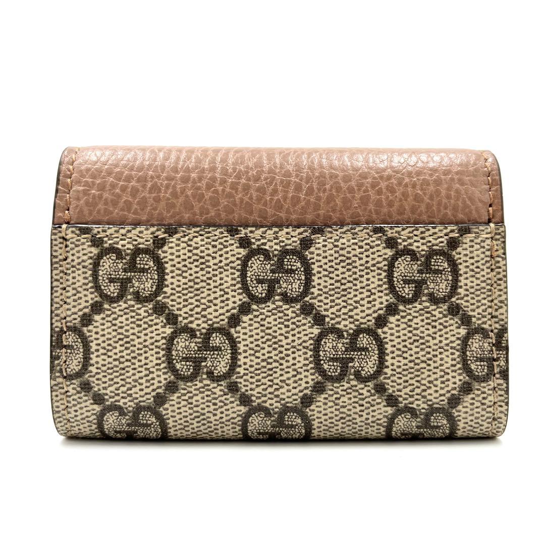 【未使用保管品】グッチ 6連キーケース マーモント GGスプリーム ベージュ