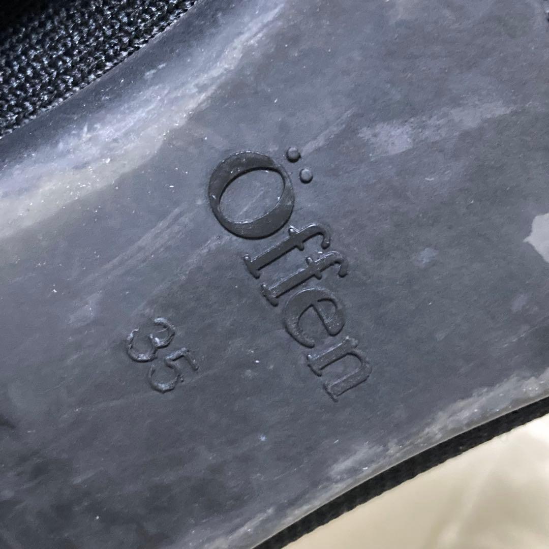 オッフェン　パンプス　メリージェーンシューズ　フラワーモチーフ