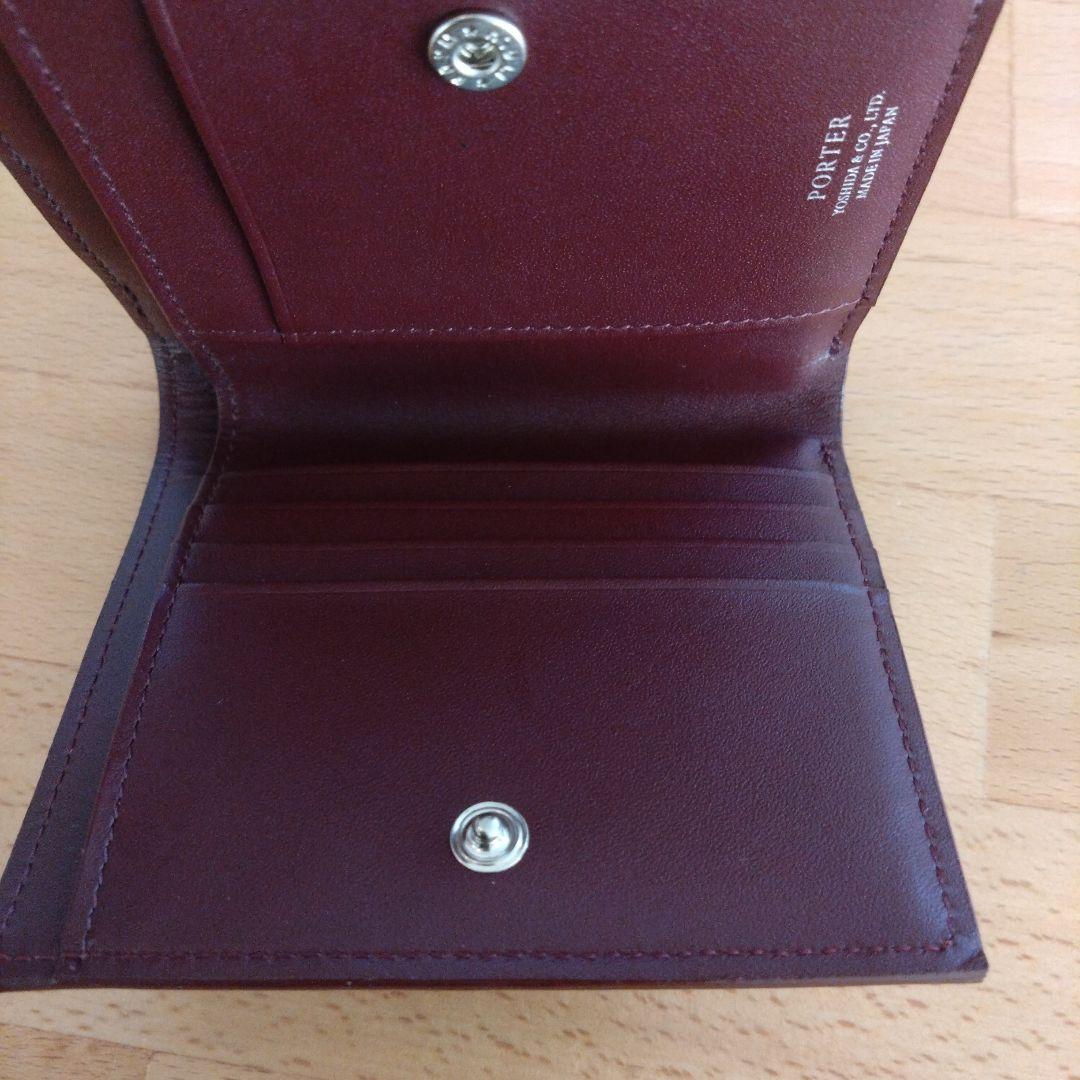 【新品・未使用】PORTER エイブル 二つ折り財布 ボルドー