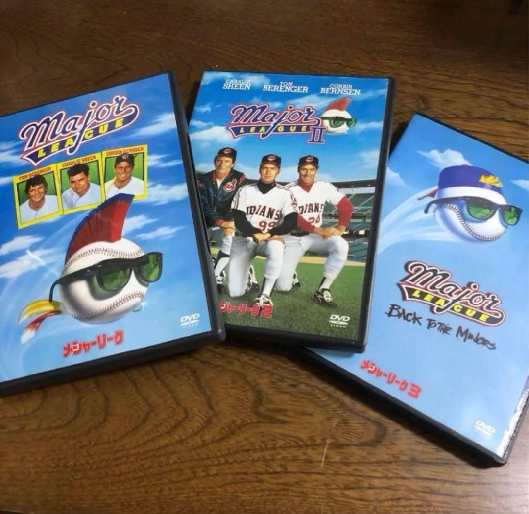 日本語吹き替えあり。DVD メジャーリーグ1.2.3セット。バシタカも！！