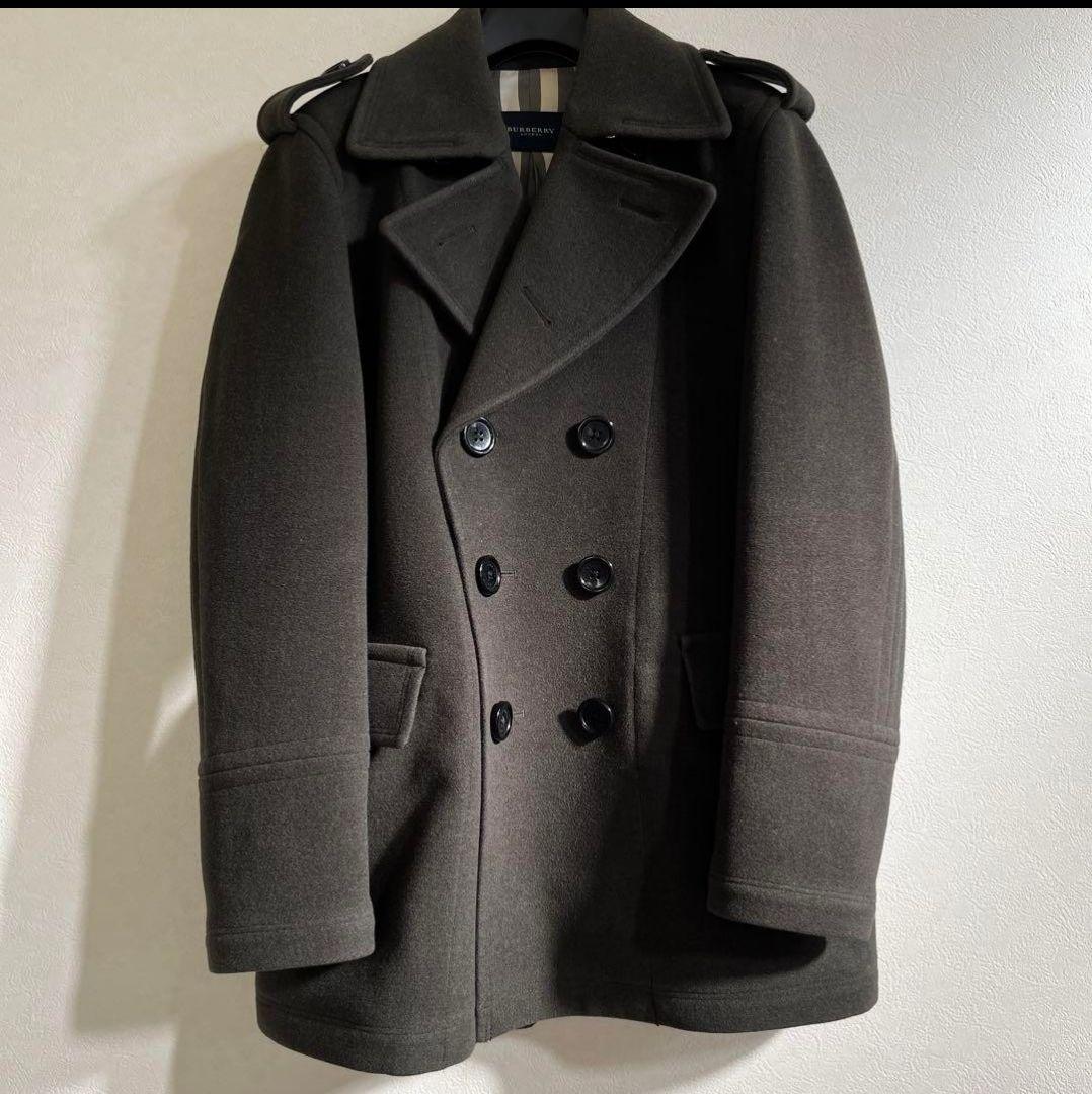 【みどり】訳あり BURBERRY バーバリー ロンドンピーコート メンズ