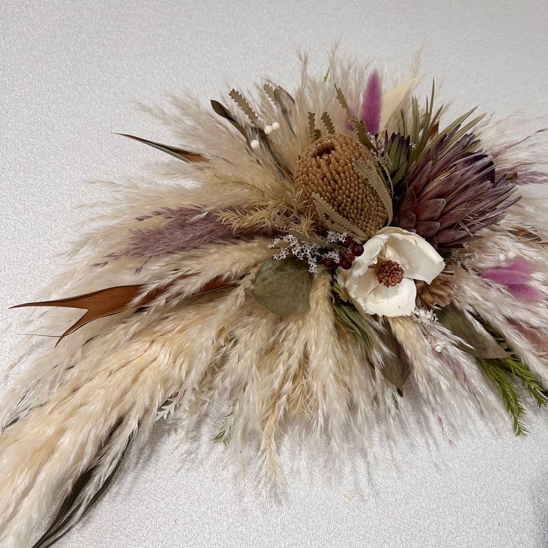 特大スワッグ アーチ風 ドライフラワー ウォールオブジェ