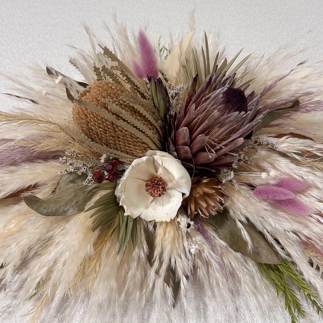 特大スワッグ アーチ風 ドライフラワー ウォールオブジェ