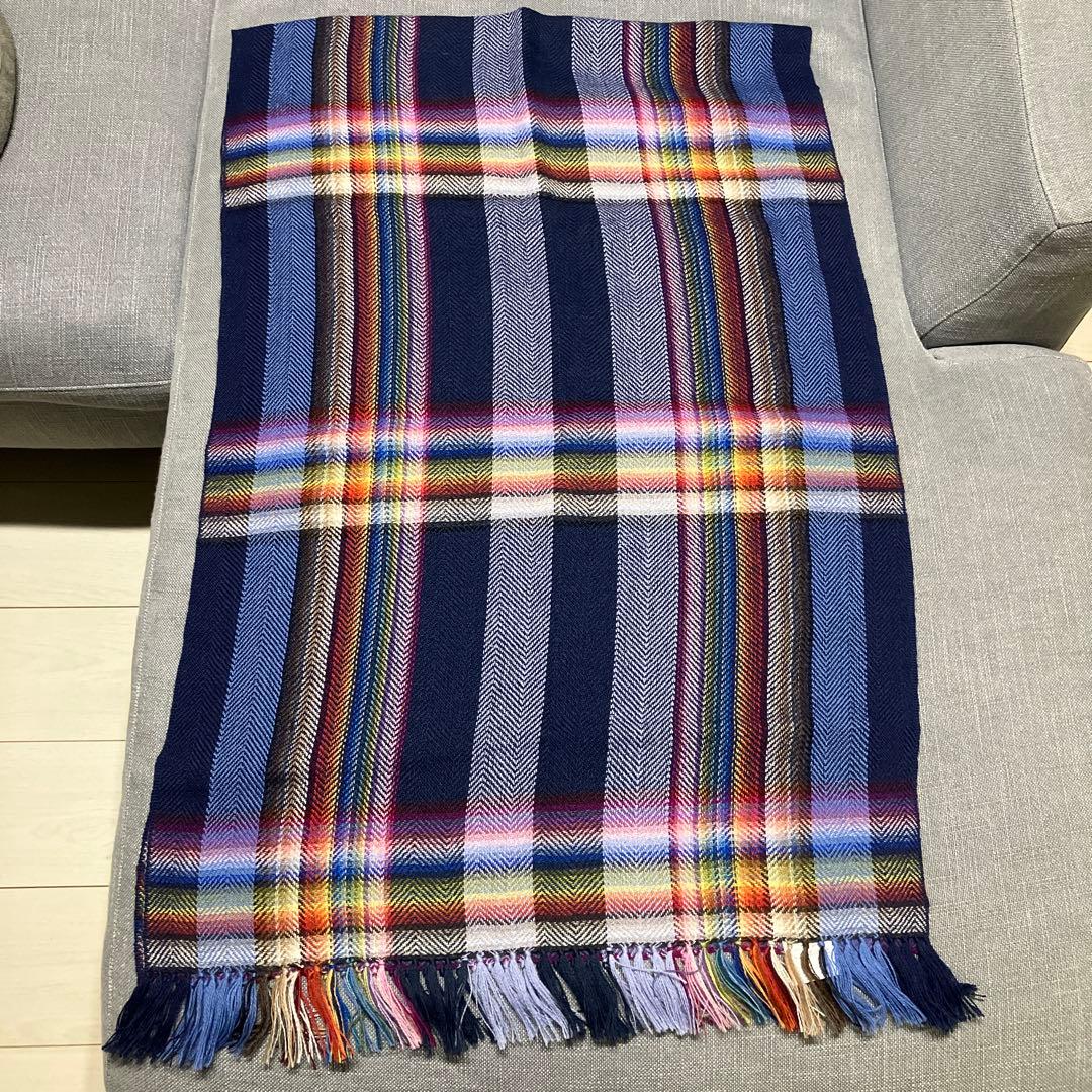 THE INOUE BROTHERS 大判アルパカマフラー　ネイビー ビームス