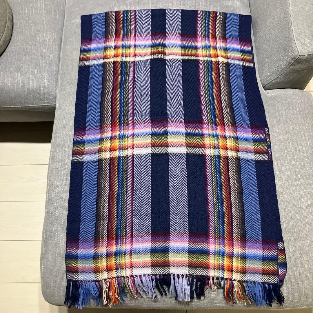 THE INOUE BROTHERS 大判アルパカマフラー　ネイビー ビームス