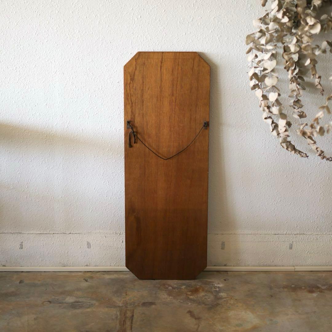 壁掛け鏡　長方形　八角