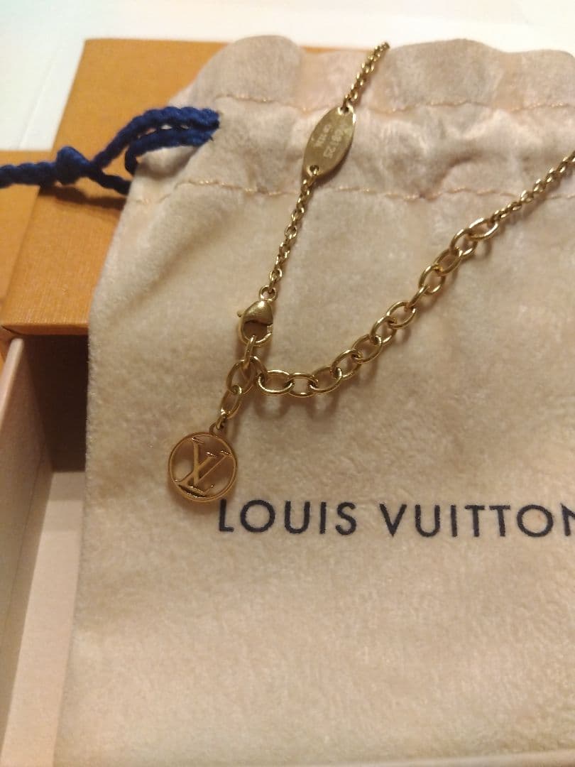 LOUIS VUITTON ゴールド ネックレス　モノグラムフラワーM68125