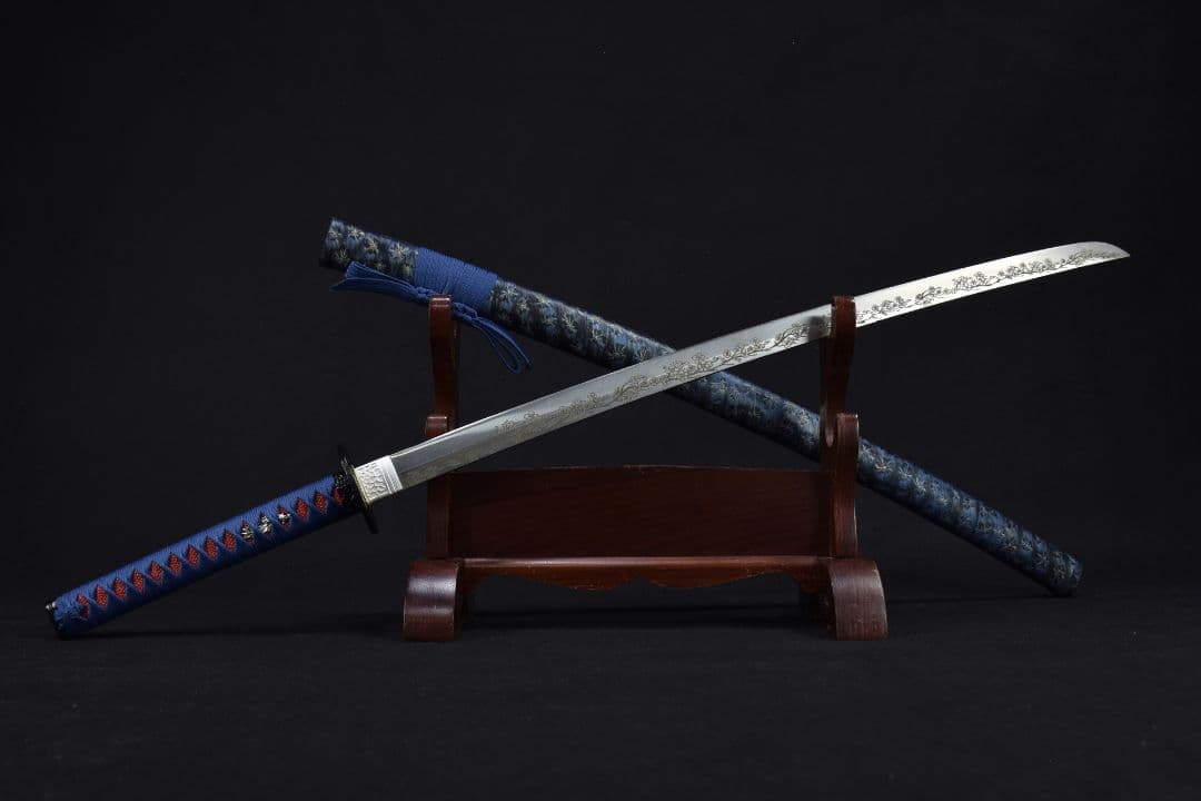 3019-武具 刀装具 日本刀　模造刀 居合刀 武士道 武蔵 鑑賞用 手鍛造打