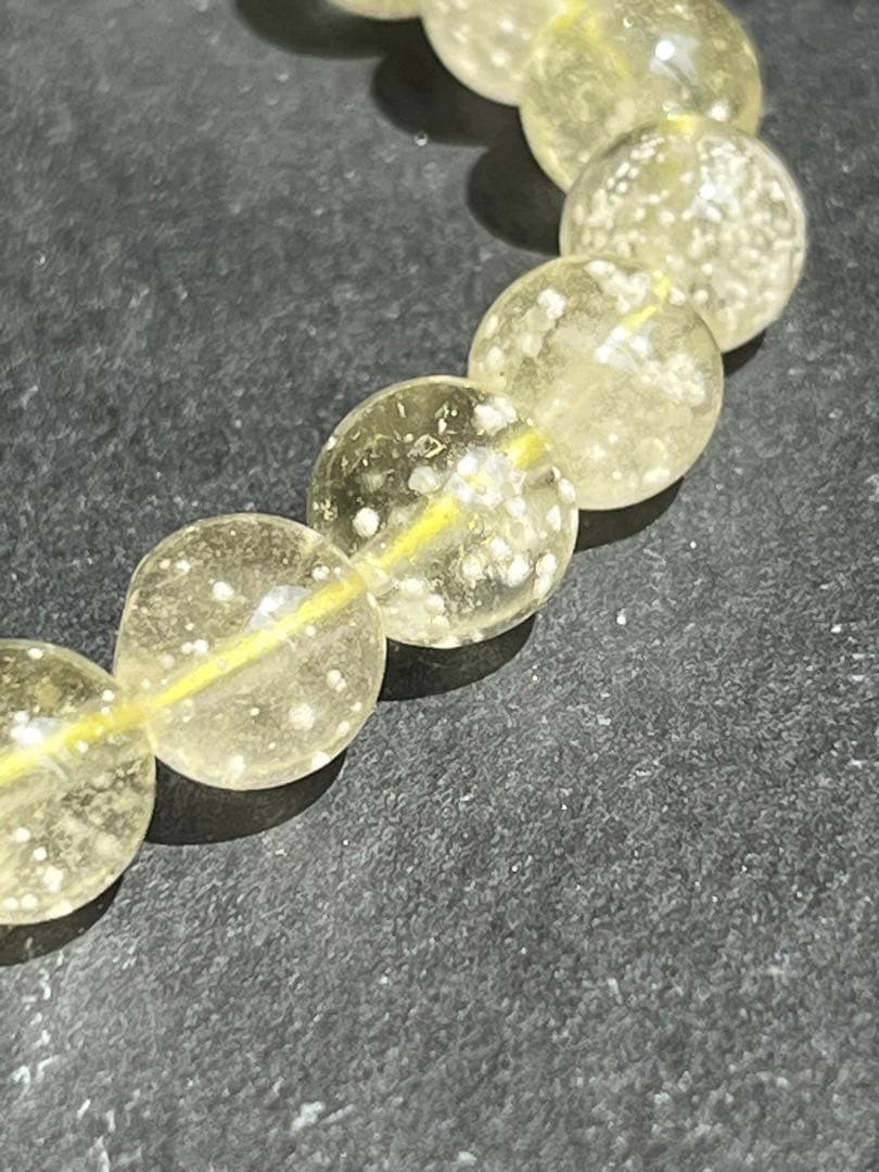 鑑別書付き　リビアングラス　8.4〜8.6㎜　ブレスレッ　№4