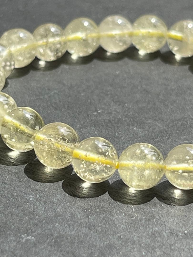 鑑別書付き　リビアングラス　8.4〜8.6㎜　ブレスレッ　№4