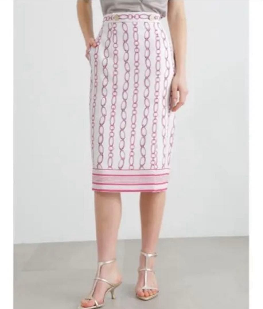 新品　チェーン柄タイトスカート 希少サイズ40