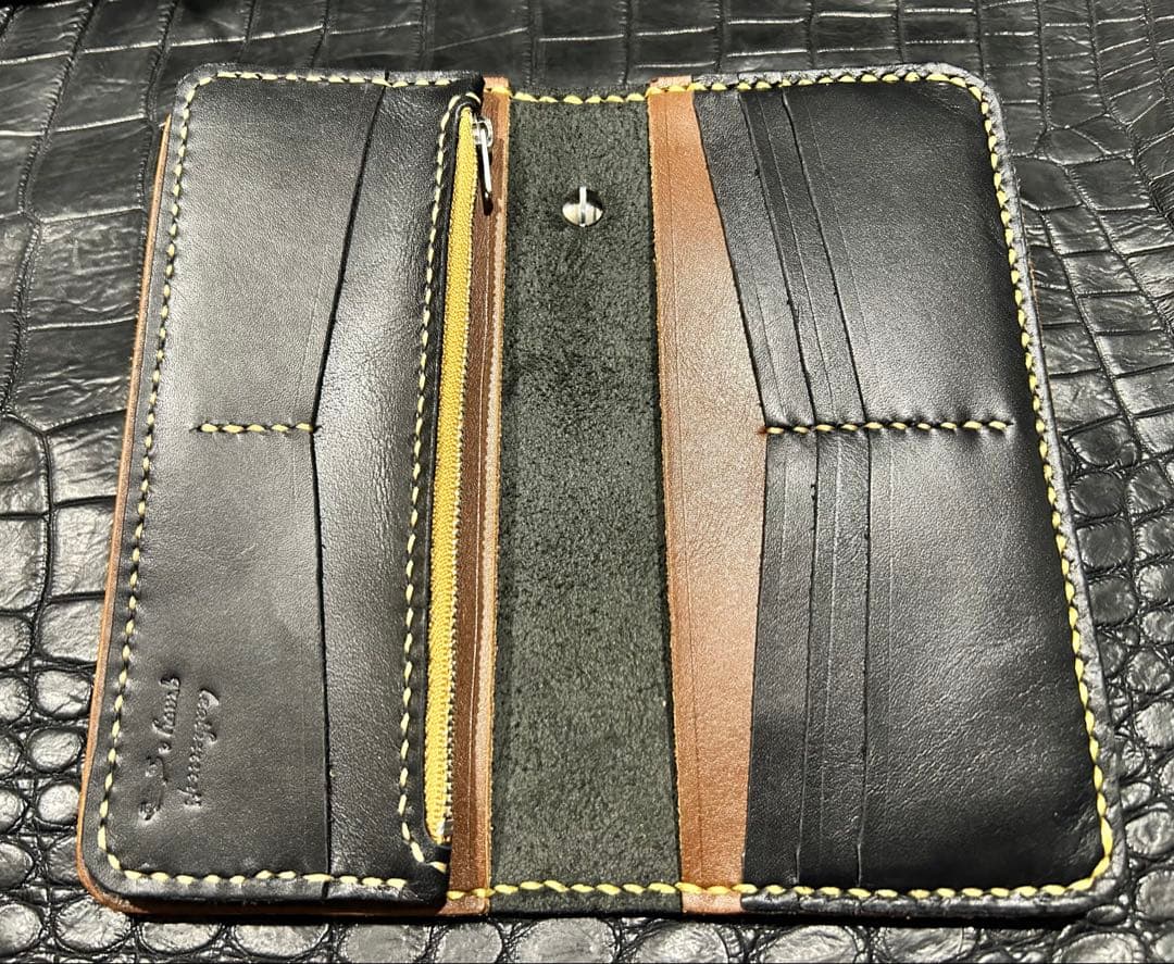 栃木レザー長財布 Gravy Leather ハンドメイド 高級ロングウォレット
