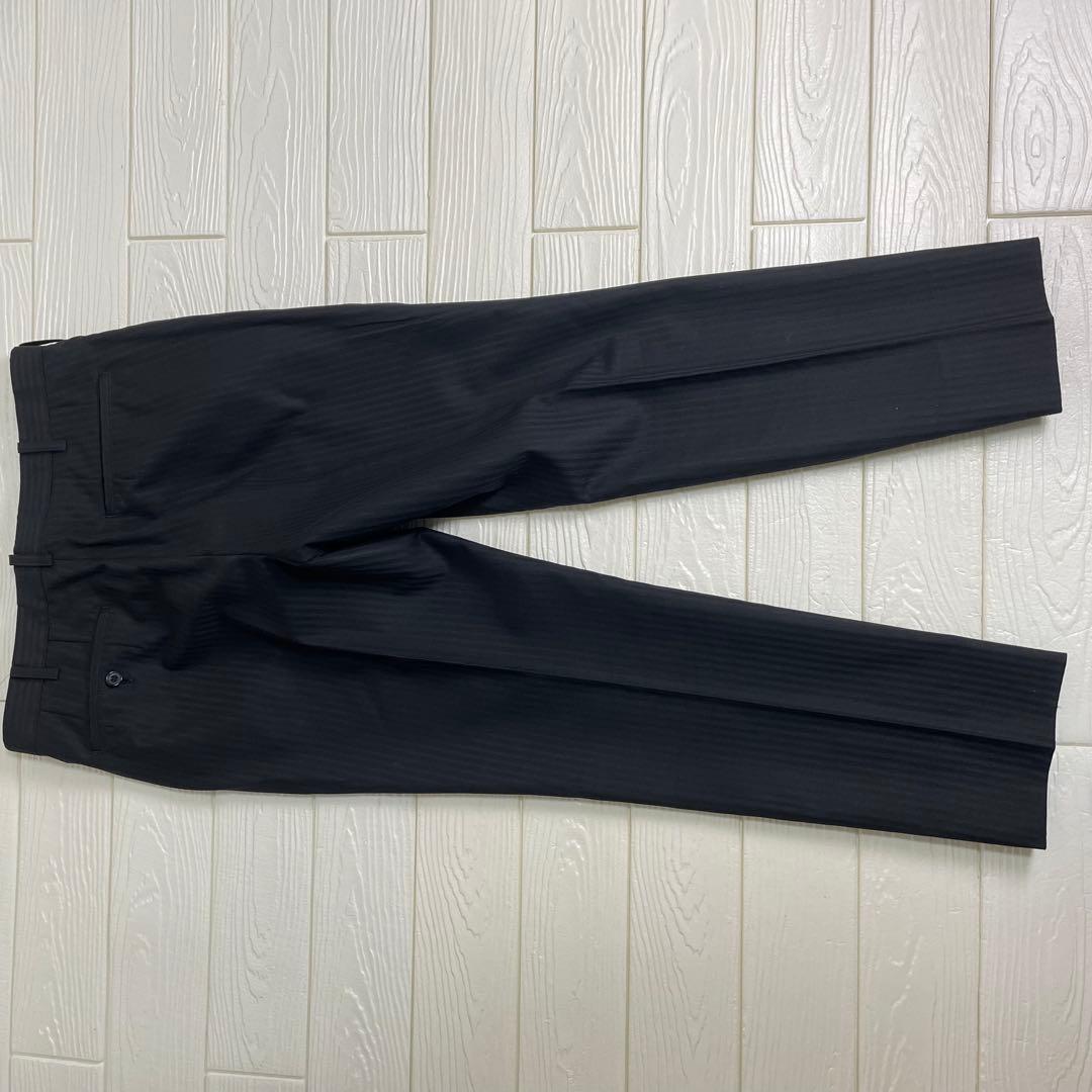 タケオキクチ　メンズ　スーツ　3ピース ブラック　シャドー　ストライプ