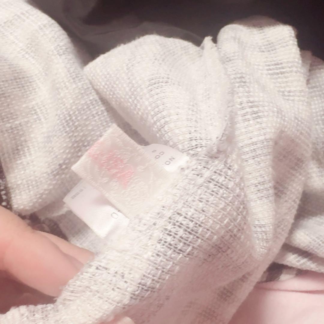 LIZLISA リズリサ ギンガムツイードサスペンダー付きスカパン スカート