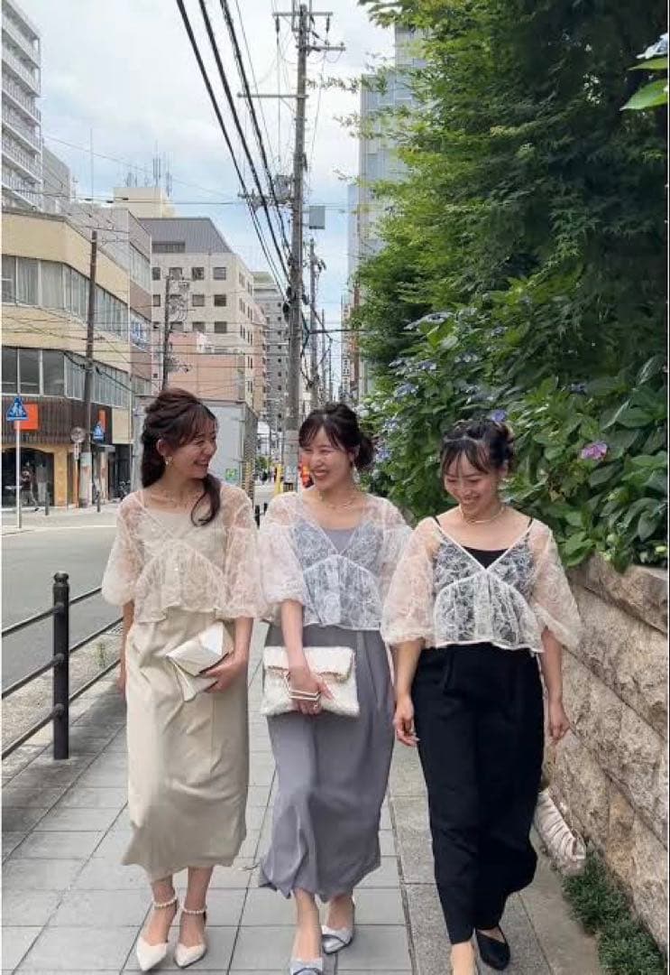 値下げ！新品　今季　ドリードール　フラッフィーフラワーセットドレス　グレー