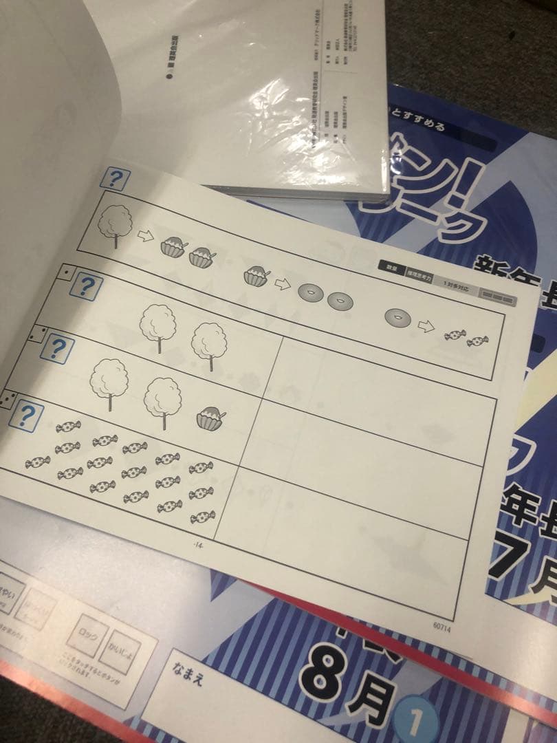 理英会　ピンポンワーク　2月〜10月　テキスト未使用/書き込み無/タッチペン付属