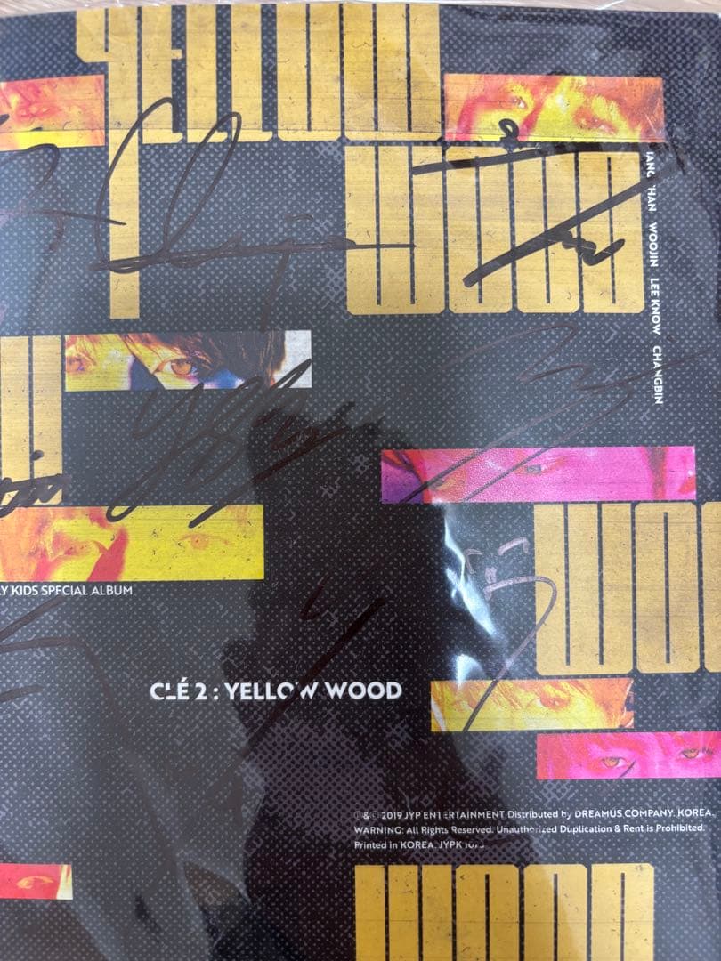 Stray kids 全員直筆サイン入りアルバム スキズ yellow wood