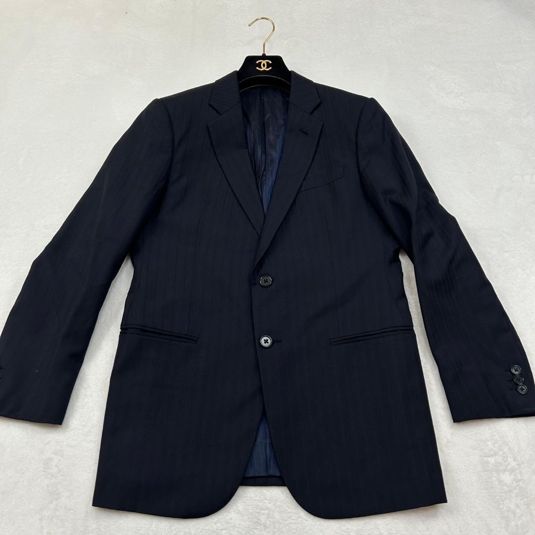 R87 M 48 アルマーニコレツォーニ ストライプ スーツ 上下 メンズ